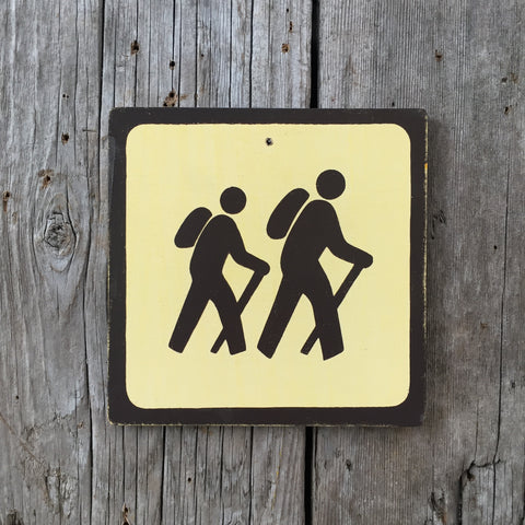 Handmade Vintage Park Hikers Hiking Outdoors Sport Icon Sign