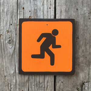 Handmade Vintage Park Jogging Runner Outdoors Sport Icon Sign