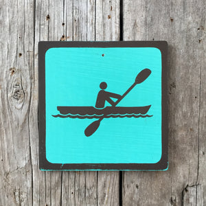 Handmade Vintage Park Kayak Water Outdoors Sport Icon Sign