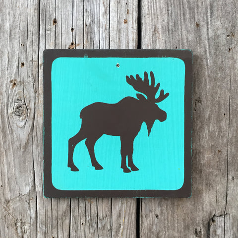 Park Wildlife Icon Sign "Moose" | Handmade Vintage | Campground Sign | National Park | State Park | Provincial Park | Outdoors | Animal Sign
