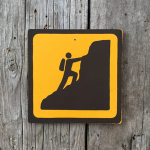 Handmade Vintage Park Mountain Climb Climber Outdoors Sport Icon Sign