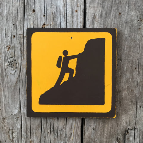 Handmade Vintage Park Mountain Climb Climber Outdoors Sport Icon Sign