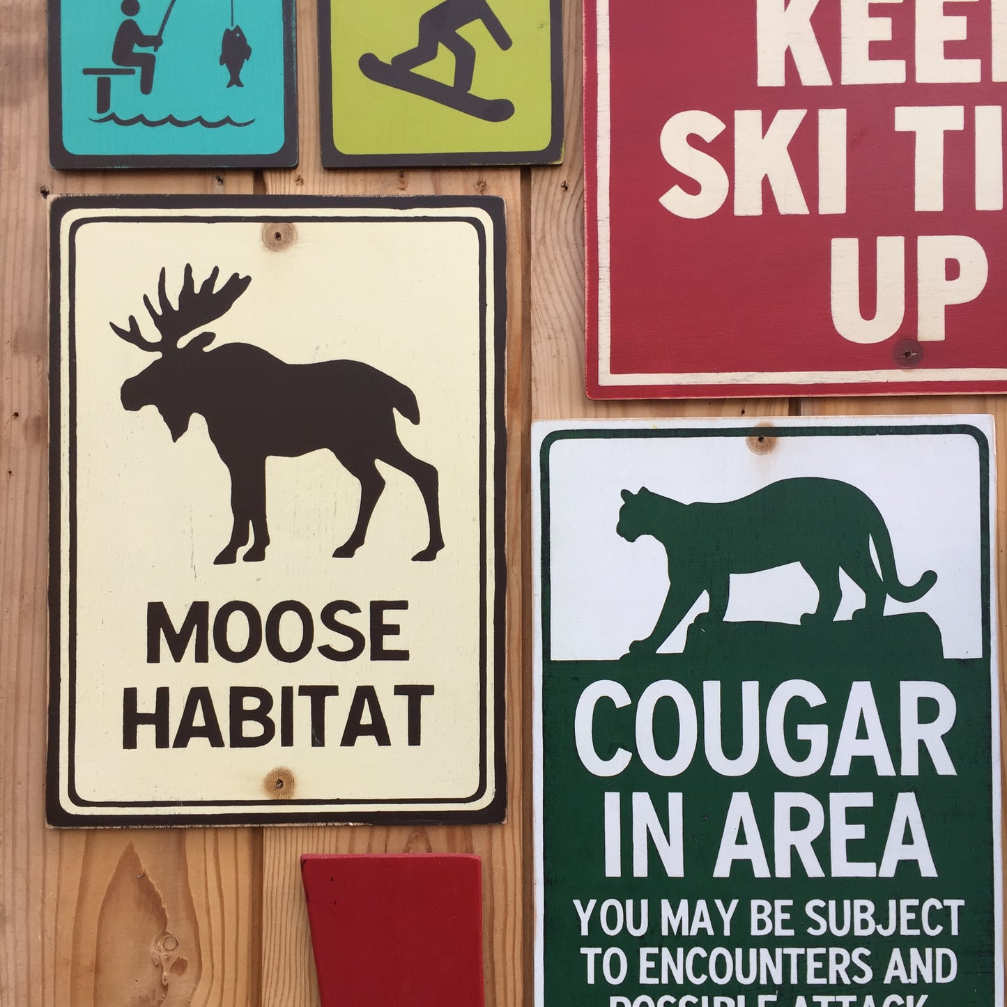 Moose Habitat Park Sign | Handmade Screen Printed | Mountain Wildlife Sign | National Park Style | State Park | Provincial Park | Outdoors