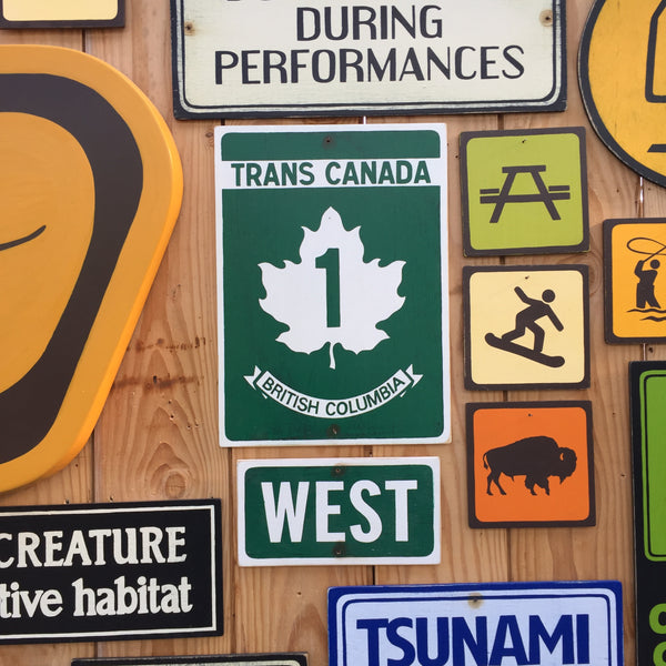 Trans Canada Highway Sign | Handmade Vintage | Car Sign | Automotive Sign | British Columbia Canada Highway Road Sign