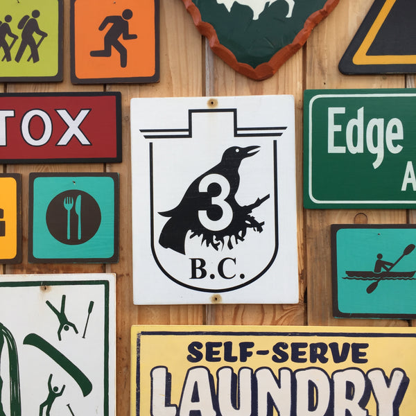 Crowsnest Highway Sign | Handmade Vintage | Number 3 Highway Road Sign | Crowsnest Pass | British Columbia | Canada