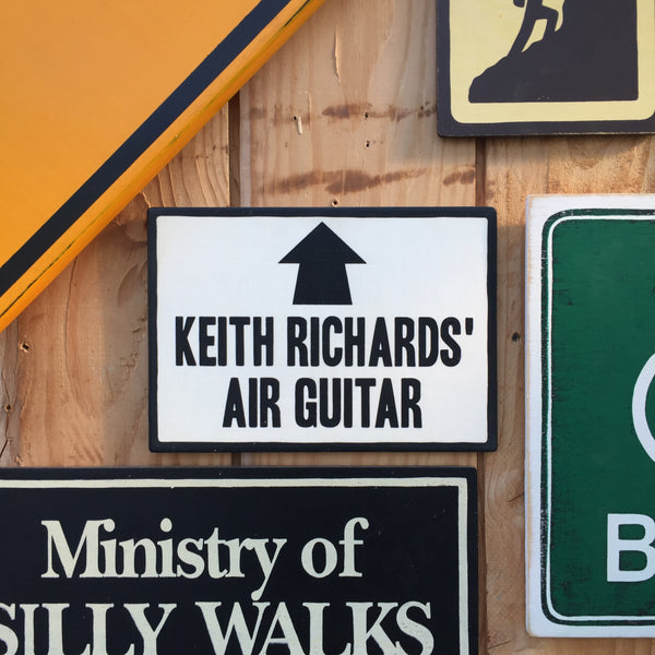 Keith Richards' Air Guitar Sign | Handmade Pop Culture | Rolling Stones | Musician Sign | Guitarist | Band | Music | Rock and Roll | Rock