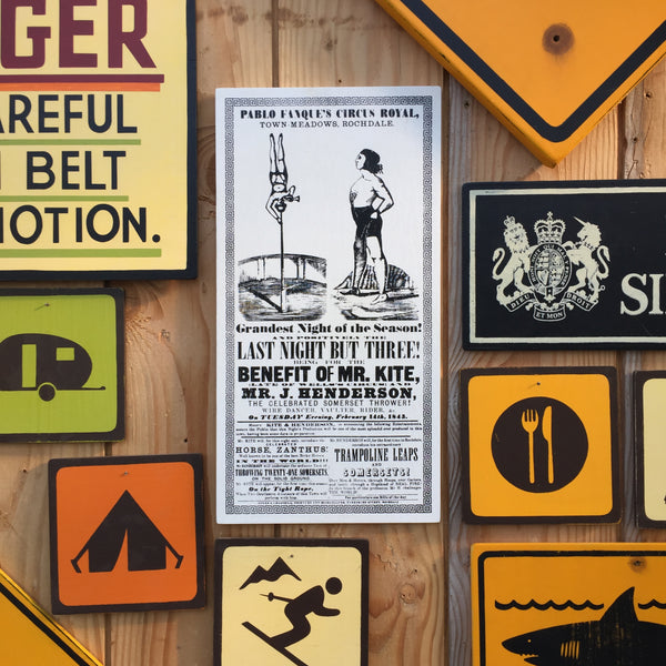 The Beatles Circus Poster Sign | Handmade Pop Culture | Music Sign | Rock and Roll | Band | Being For The Benefit Of Mr Kite | Musician