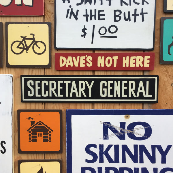 The Twilight Zone "Secretary General" Sign | Handmade Pop Culture | Classic Television Prop Replica | Sci-Fi | Movie Prop Reproduction