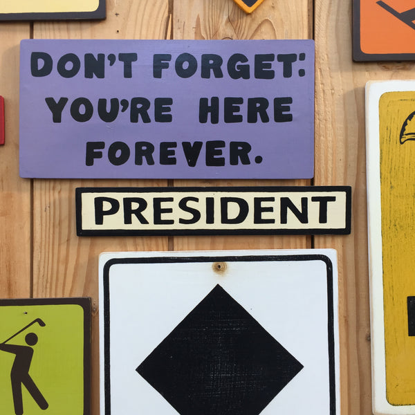 President Door Sign | Handmade Pop Culture | Desk Sign | Office Sign | Political Sign | Politics | Trump | Leader | CEO | Presidential Sign