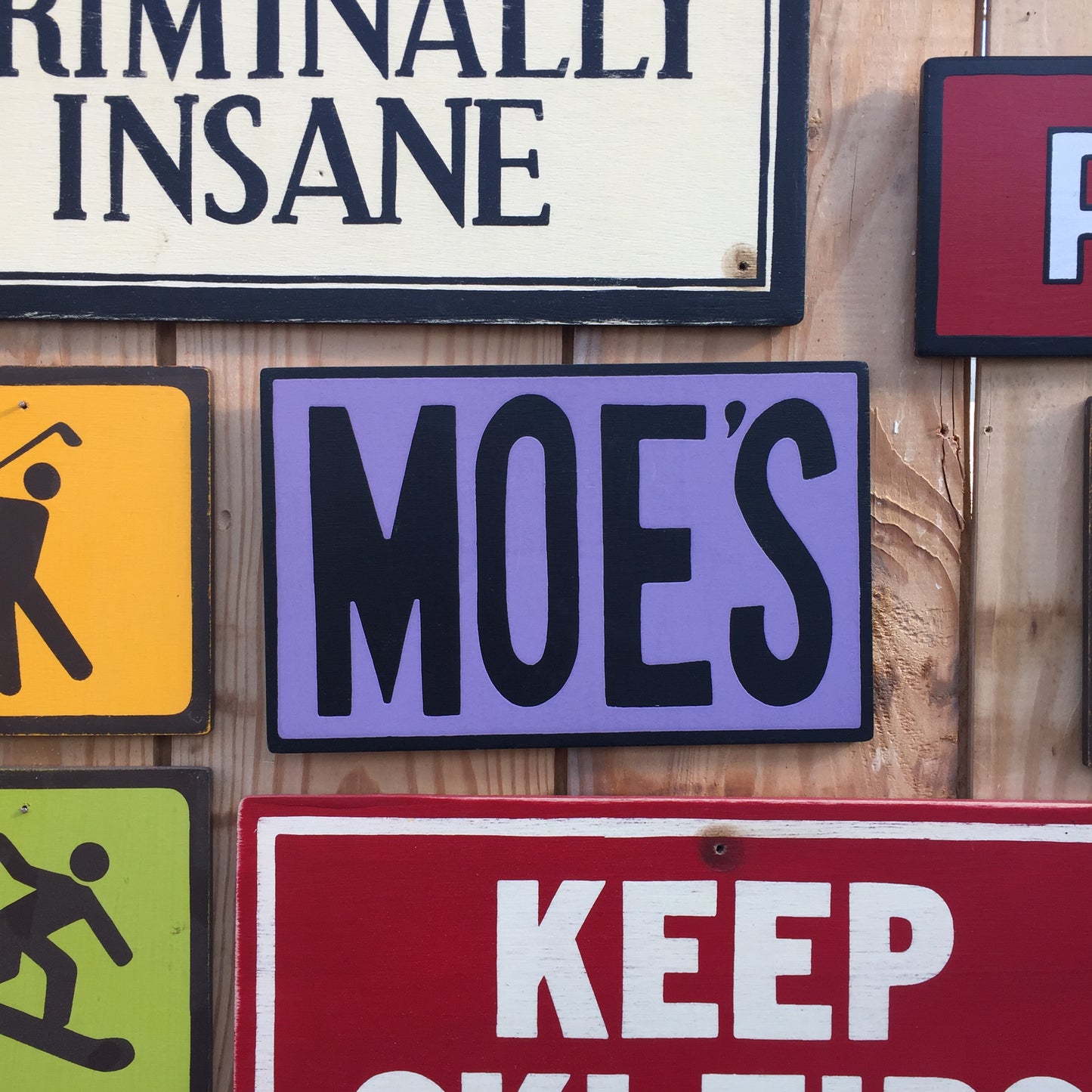 Moe's Tavern Sign | The Simpsons | Handmade Screen Printed Sign | Cartoon | Gift For Bartender | TV | Pop Culture | Bar Decor | Drinker
