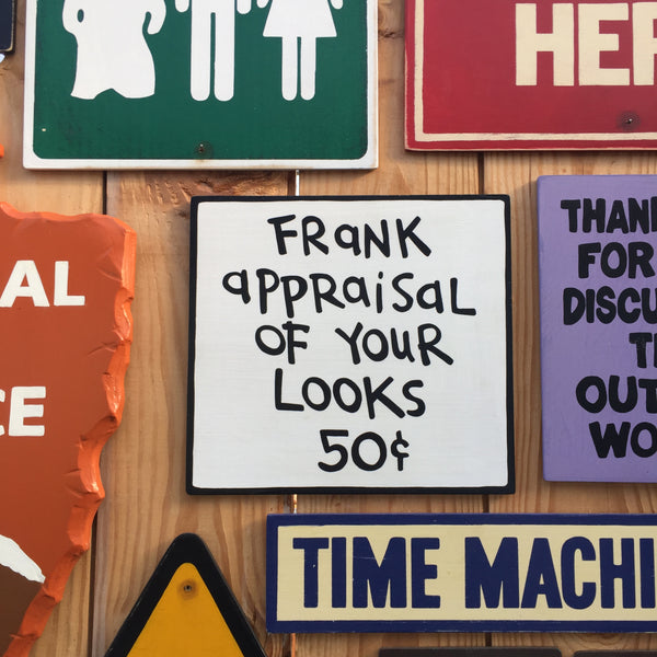 Calvin and Hobbes "Frank appraisal of your looks" Sign | Handmade Pop Culture | Comic Strip | Bill Watterson | Cardboard Box Stand Sign