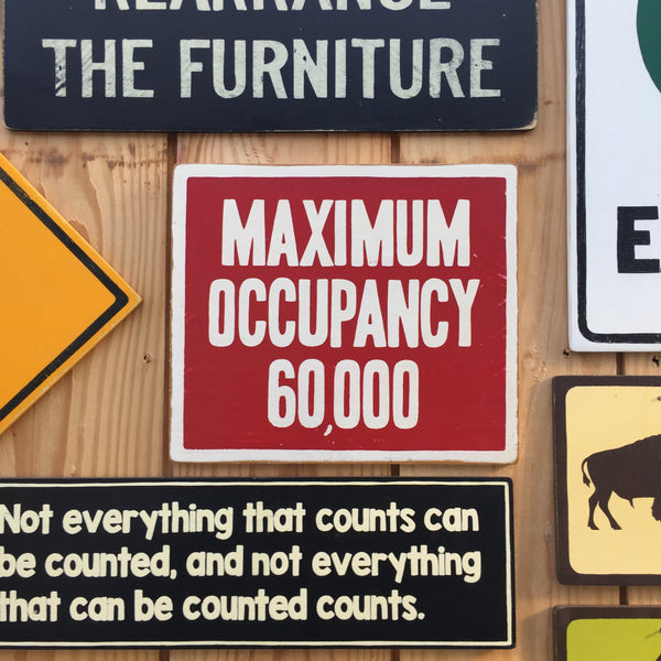 Maximum Occupancy 60000 Beehive Sign | Handmade Pop Culture | Stadium Sign | Beekeeping Sign | Honey Bees | Beekeeper Sign | Apiary