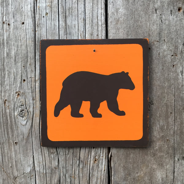 Park Wildlife Icon Sign "Bear" | Handmade Vintage | Campground Sign | National Park | State Park | Provincial Park | Outdoors | Black Bear