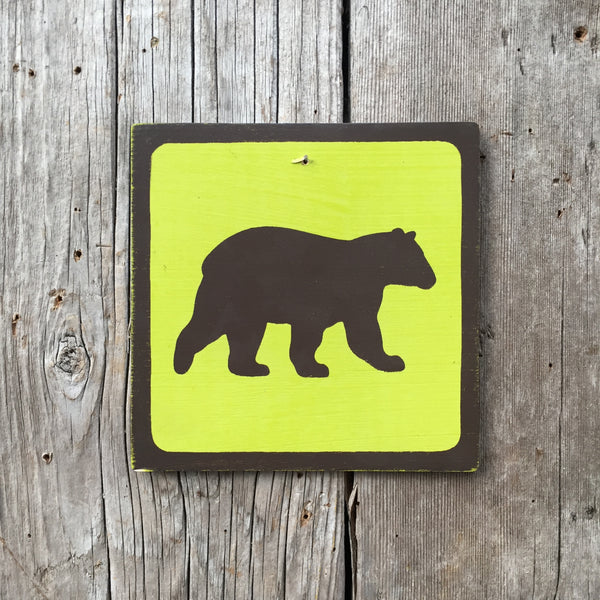 Park Wildlife Icon Sign "Bear" | Handmade Vintage | Campground Sign | National Park | State Park | Provincial Park | Outdoors | Black Bear