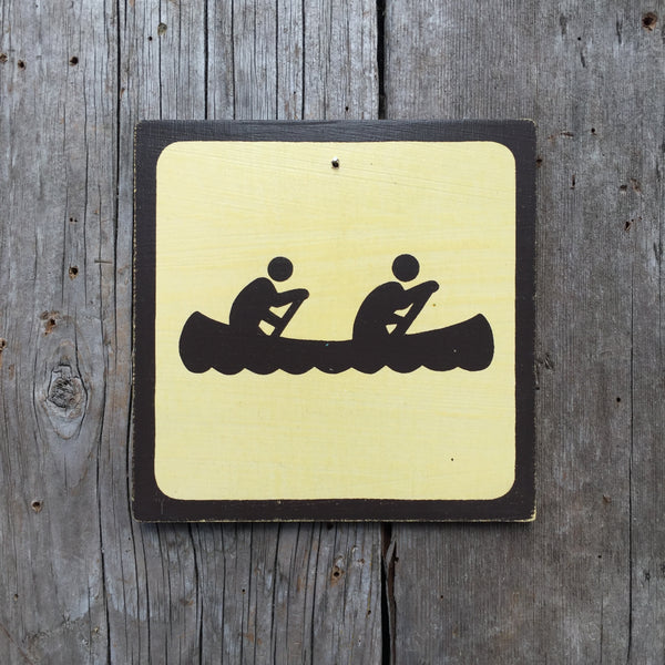 Park Icon Sign "Canoe" | Handmade Vintage | Campground Sign | National Park | State Park | Provincial Park | Outdoors Sport | Canoeing Sign