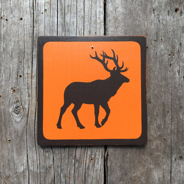 Park Wildlife Icon Sign "Elk" | Handmade Vintage | Campground Sign | National Park | State Park | Provincial Park | Outdoors | Animal Sign