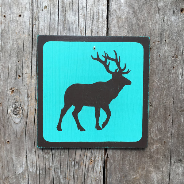 Park Wildlife Icon Sign "Elk" | Handmade Vintage | Campground Sign | National Park | State Park | Provincial Park | Outdoors | Animal Sign