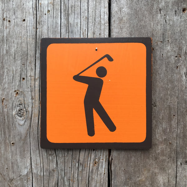Park Icon Sign "Golf" | Handmade Vintage | Campground Sign | National Park | State Park | Provincial Park | Outdoors Sport | Golfing Sign