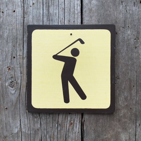 Park Icon Sign "Golf" | Handmade Vintage | Campground Sign | National Park | State Park | Provincial Park | Outdoors Sport | Golfing Sign