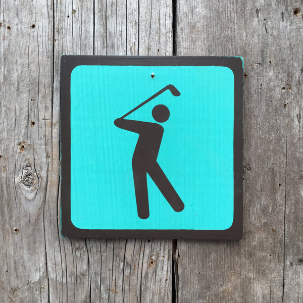 Park Icon Sign "Golf" | Handmade Vintage | Campground Sign | National Park | State Park | Provincial Park | Outdoors Sport | Golfing Sign