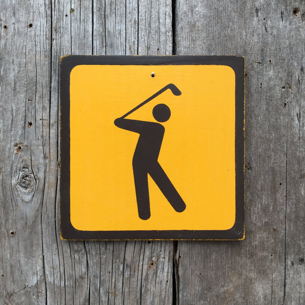 Park Icon Sign "Golf" | Handmade Vintage | Campground Sign | National Park | State Park | Provincial Park | Outdoors Sport | Golfing Sign