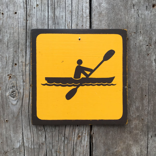 Park Icon Sign "Kayak" | Handmade Vintage | Campground Sign | National Park | State Park | Provincial Park | Outdoors Sport | Kayaking Sign