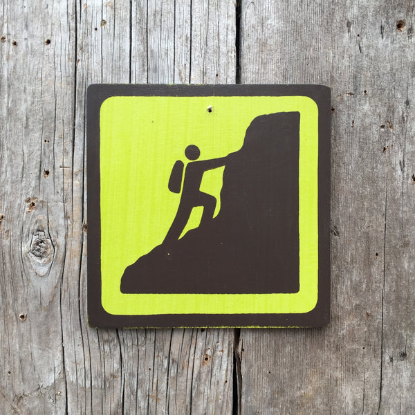 Park Icon Sign "Mountain Climber" | Handmade Vintage | Campground Sign | National Park | State Park | Provincial Park | Outdoors Sport
