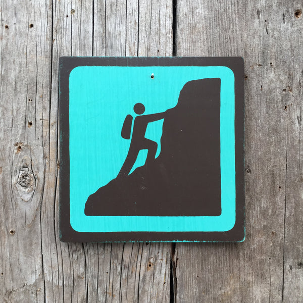 Park Icon Sign "Mountain Climber" | Handmade Vintage | Campground Sign | National Park | State Park | Provincial Park | Outdoors Sport
