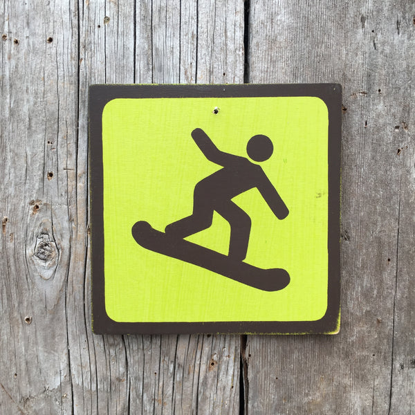 Park Icon Sign "Snowboard" | Handmade Vintage | Campground Sign | National Park | State Park | Provincial Park | Outdoors