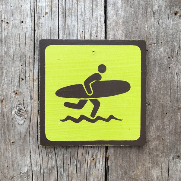 Park Beach Icon Sign "Surfer" | Handmade Vintage | Campground Sign | National Park | State Park | Provincial Park | Outdoors Sport | Surfing