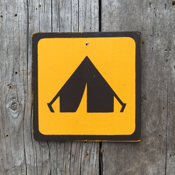 Park Camping Icon Sign "Tent" | Handmade Vintage | Campground Sign | National Park | State Park | Provincial Park | Outdoors | Camp