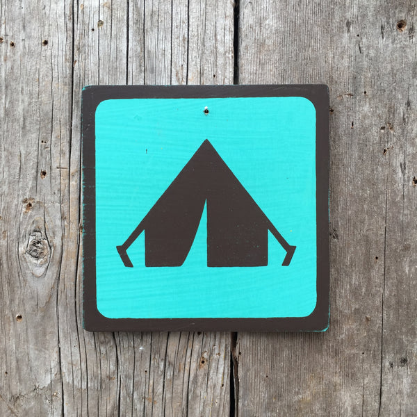 Park Camping Icon Sign "Tent" | Handmade Vintage | Campground Sign | National Park | State Park | Provincial Park | Outdoors | Camp