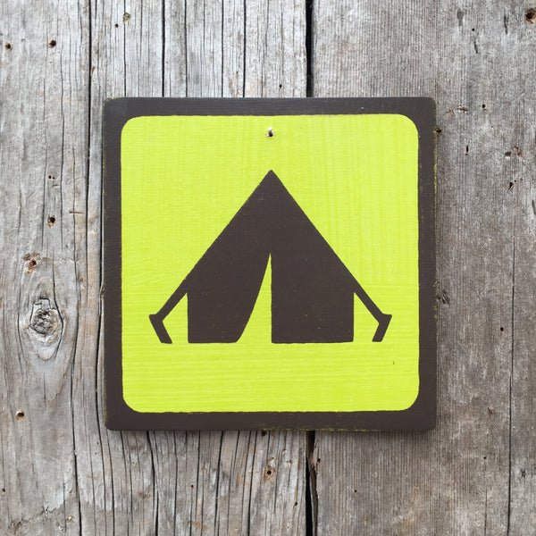 Park Camping Icon Sign "Tent" | Handmade Vintage | Campground Sign | National Park | State Park | Provincial Park | Outdoors | Camp