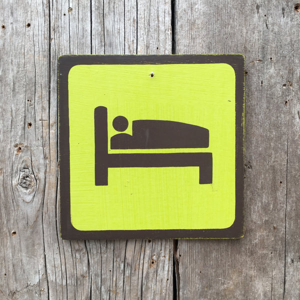 Park Icon Sign "Sleep" | Handmade Vintage | Campground Sign | National Park | State Park | Provincial Park | Outdoors | Accommodation Sign