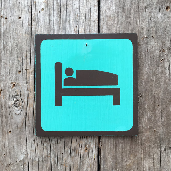 Park Icon Sign "Sleep" | Handmade Vintage | Campground Sign | National Park | State Park | Provincial Park | Outdoors | Accommodation Sign
