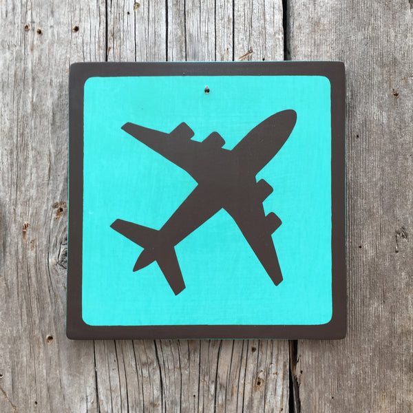 Park Icon Sign "Airplane" | Handmade Vintage | Campground Sign | National Park | State Park | Provincial Park | Airport Pilot | Travel Sign