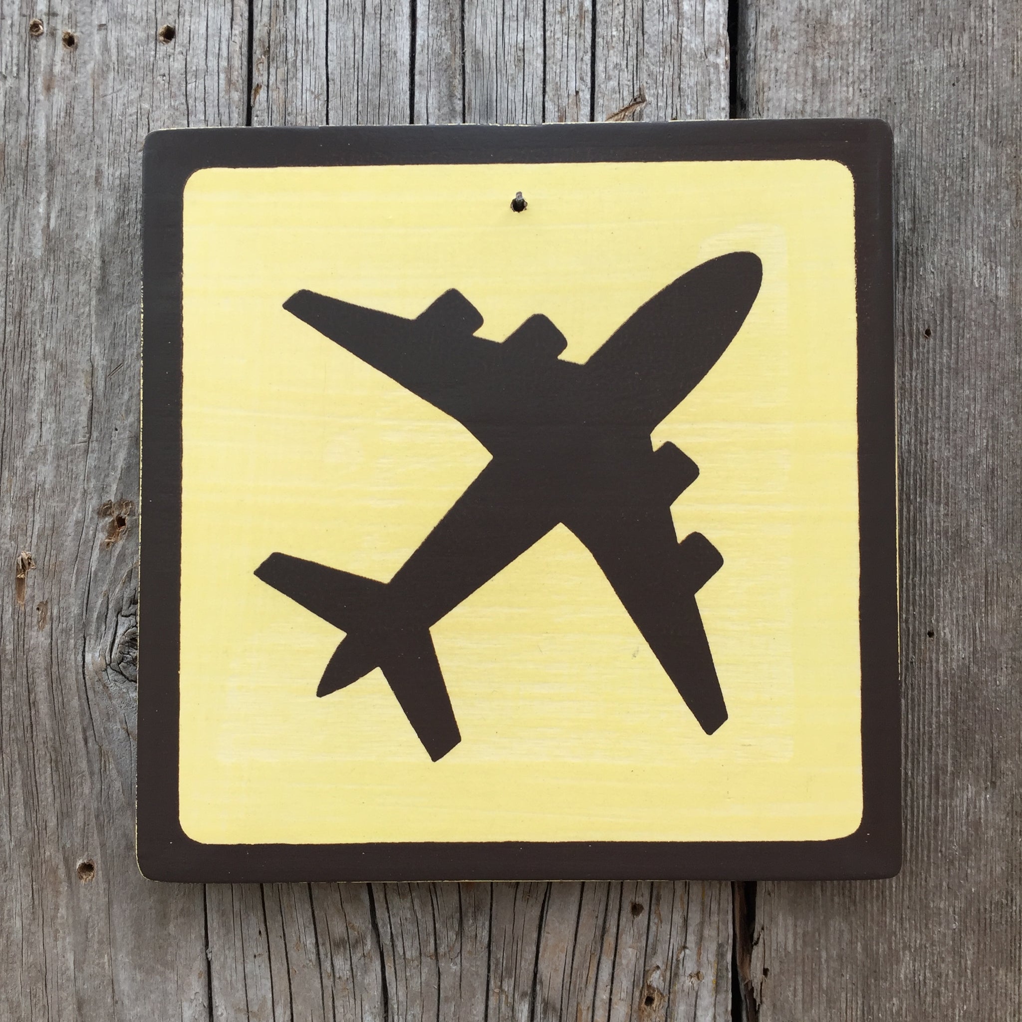 Park Icon Sign "Airplane" | Handmade Vintage | Campground Sign | National Park | State Park | Provincial Park | Airport Pilot | Travel Sign