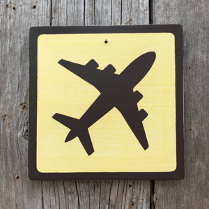 Park Icon Sign "Airplane" | Handmade Vintage | Campground Sign | National Park | State Park | Provincial Park | Airport Pilot | Travel Sign