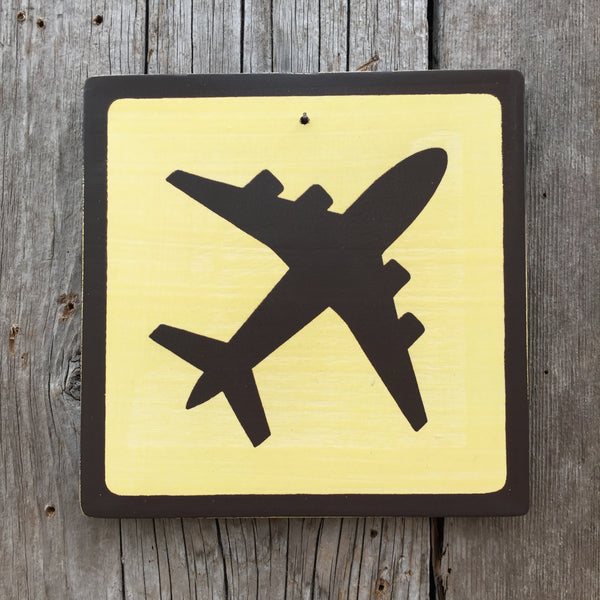 Park Icon Sign "Airplane" | Handmade Vintage | Campground Sign | National Park | State Park | Provincial Park | Airport Pilot | Travel Sign
