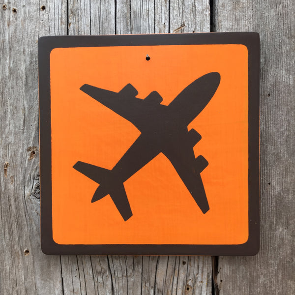 Park Icon Sign "Airplane" | Handmade Vintage | Campground Sign | National Park | State Park | Provincial Park | Airport Pilot | Travel Sign